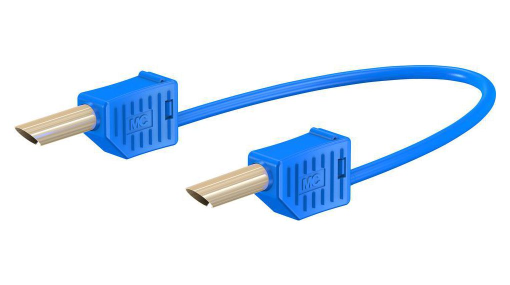 Laborkabel Silikon 19A Vergoldet 1m 1mm² Blau
